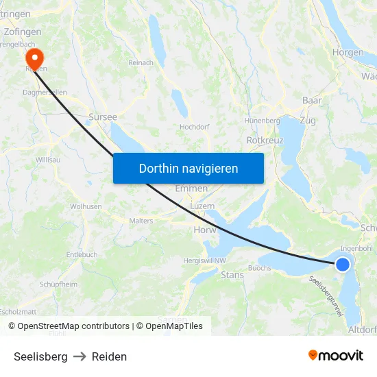 Seelisberg to Reiden map
