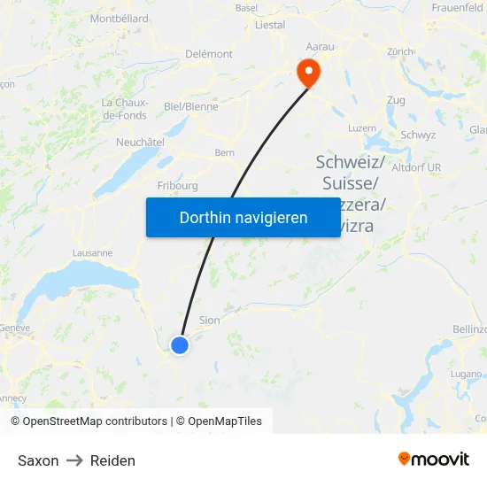 Saxon to Reiden map