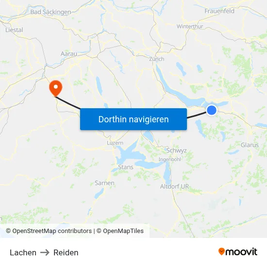Lachen to Reiden map