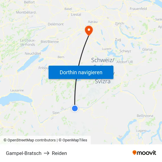 Gampel-Bratsch to Reiden map