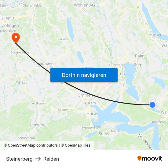 Steinerberg to Reiden map
