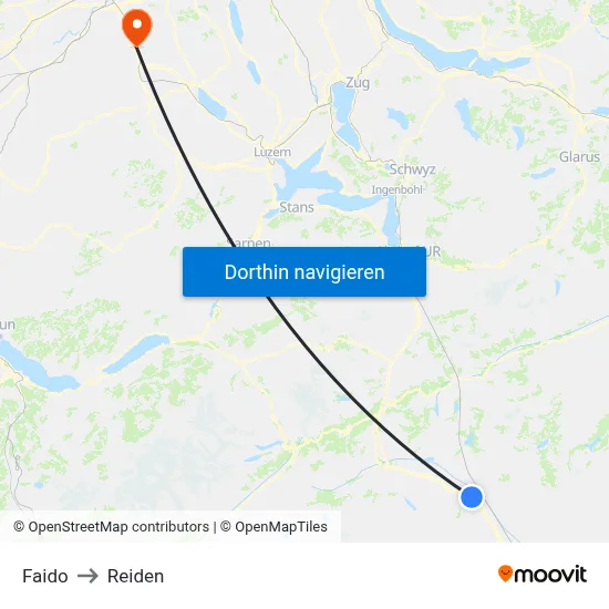 Faido to Reiden map