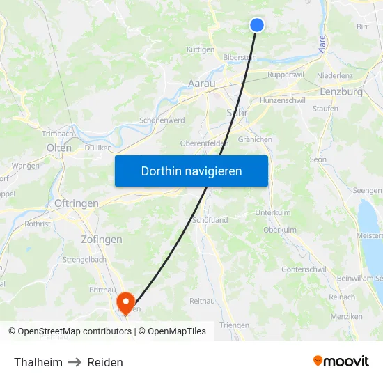 Thalheim to Reiden map