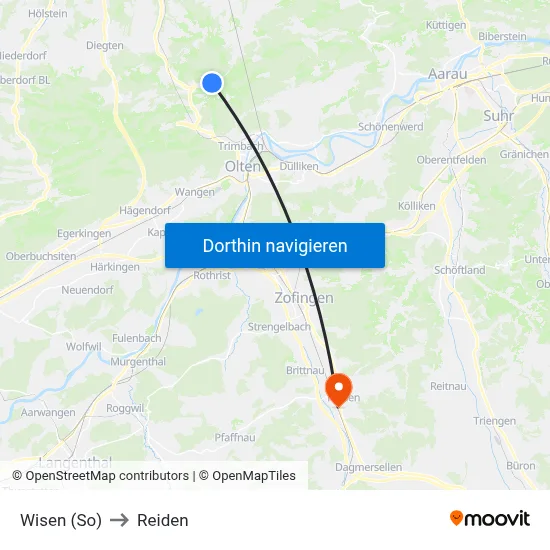 Wisen (So) to Reiden map