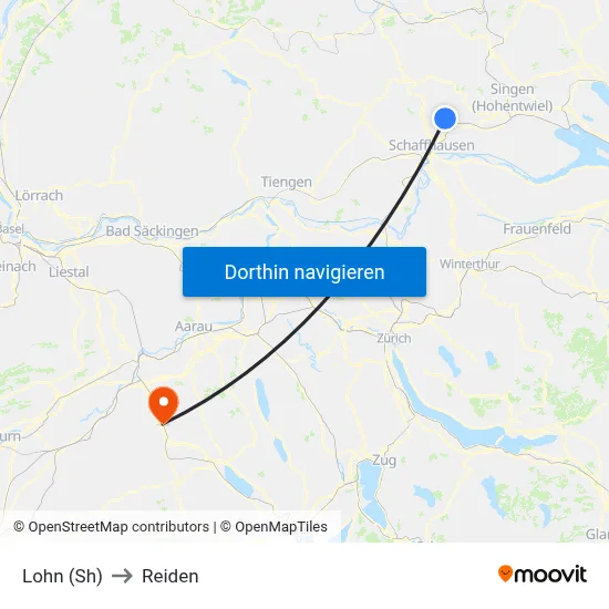 Lohn (Sh) to Reiden map