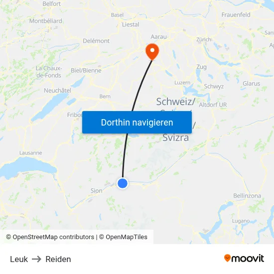 Leuk to Reiden map