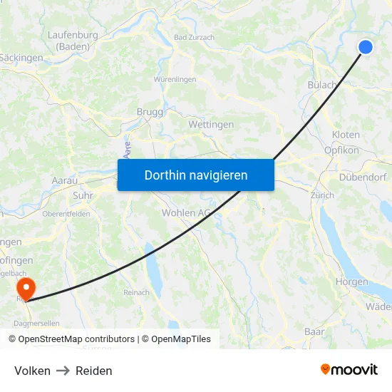 Volken to Reiden map