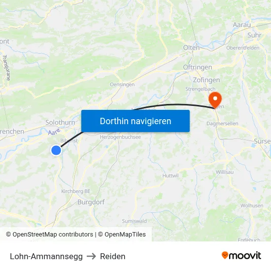 Lohn-Ammannsegg to Reiden map
