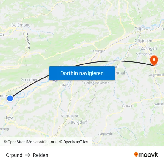 Orpund to Reiden map