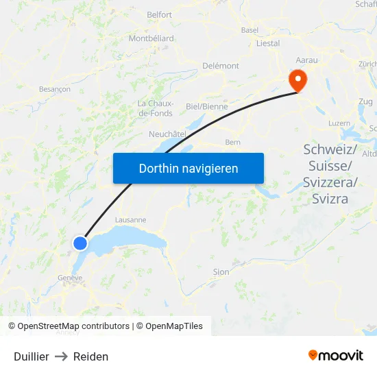 Duillier to Reiden map
