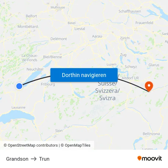 Grandson to Trun map