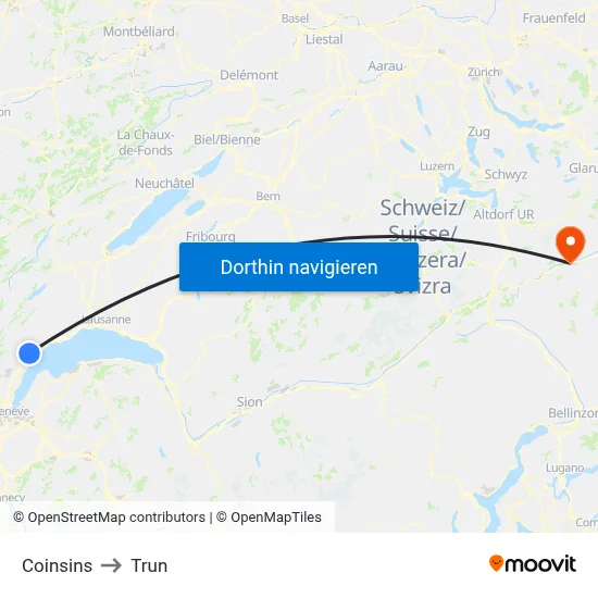 Coinsins to Trun map