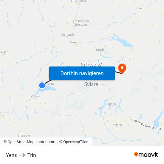 Yens to Trin map