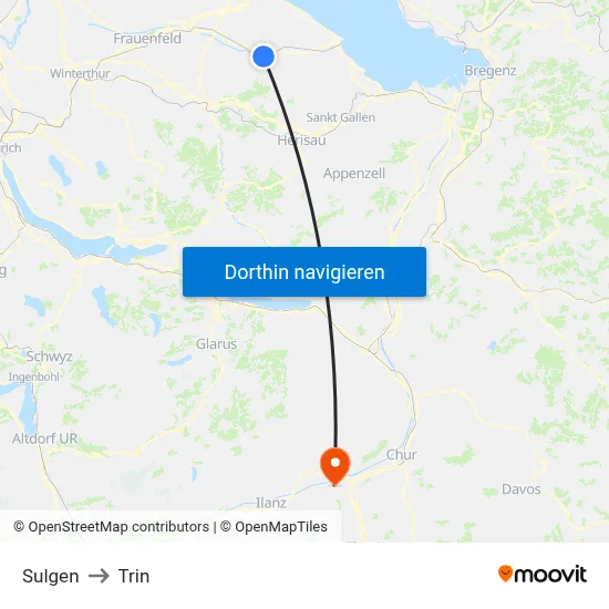 Sulgen to Trin map