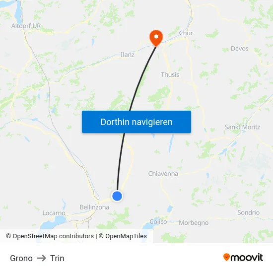 Grono to Trin map