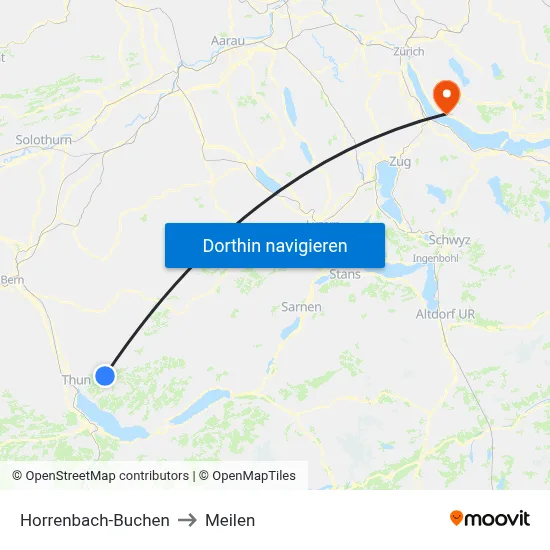 Horrenbach-Buchen to Meilen map