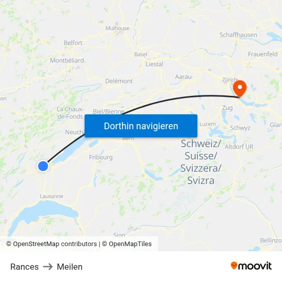Rances to Meilen map