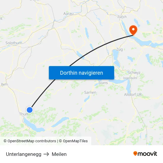 Unterlangenegg to Meilen map