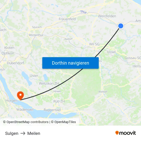 Sulgen to Meilen map