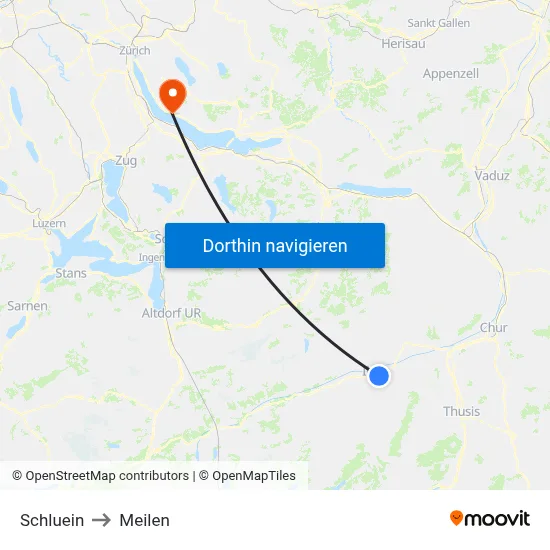 Schluein to Meilen map