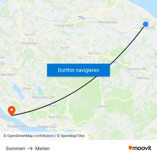 Sommeri to Meilen map