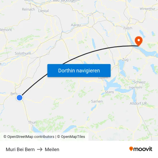 Muri Bei Bern to Meilen map