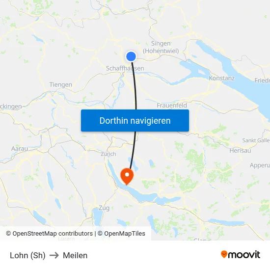 Lohn (Sh) to Meilen map