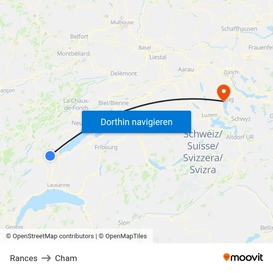 Rances to Cham map