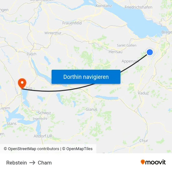 Rebstein to Cham map