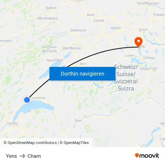 Yens to Cham map