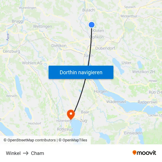 Winkel to Cham map