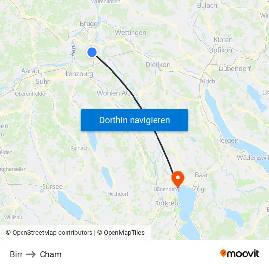 Birr to Cham map
