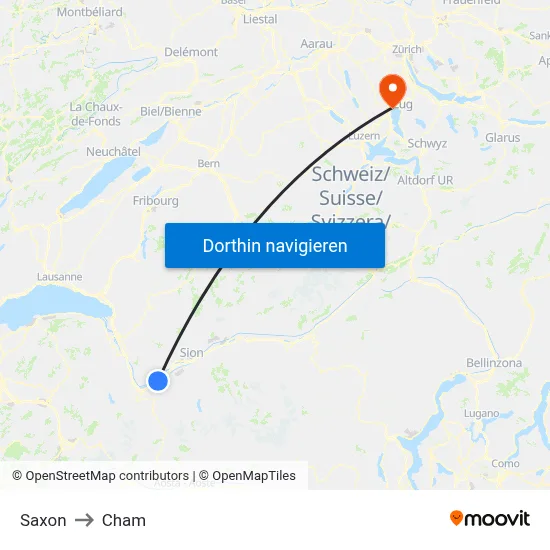 Saxon to Cham map