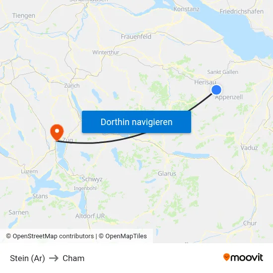 Stein (Ar) to Cham map