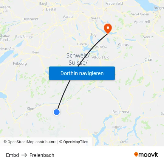 Embd to Freienbach map