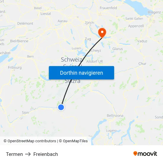Termen to Freienbach map