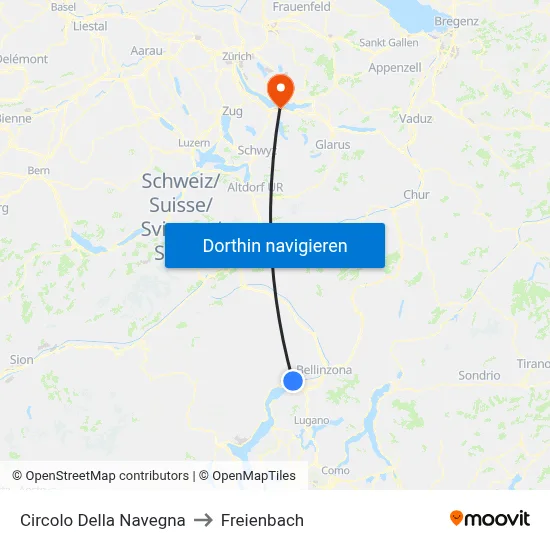 Circolo Della Navegna to Freienbach map