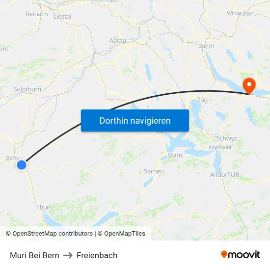 Muri Bei Bern to Freienbach map