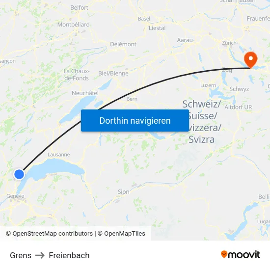 Grens to Freienbach map