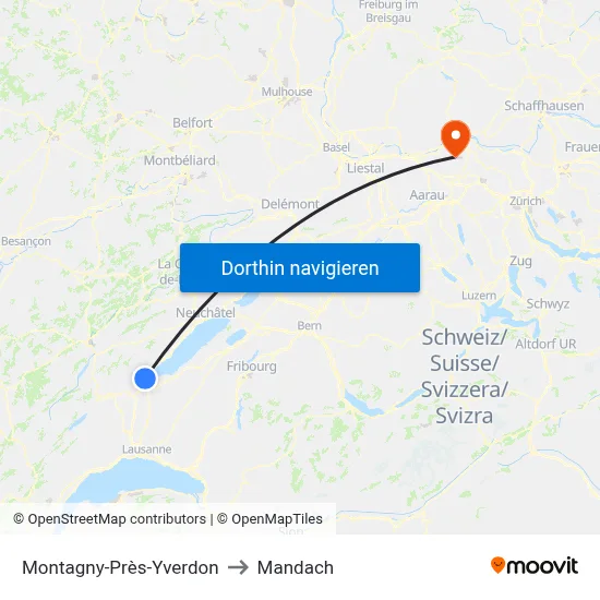 Montagny-Près-Yverdon to Mandach map