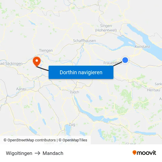 Wigoltingen to Mandach map
