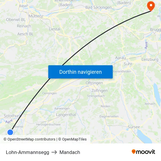 Lohn-Ammannsegg to Mandach map