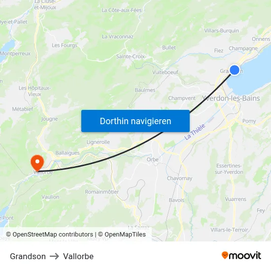 Grandson to Vallorbe map