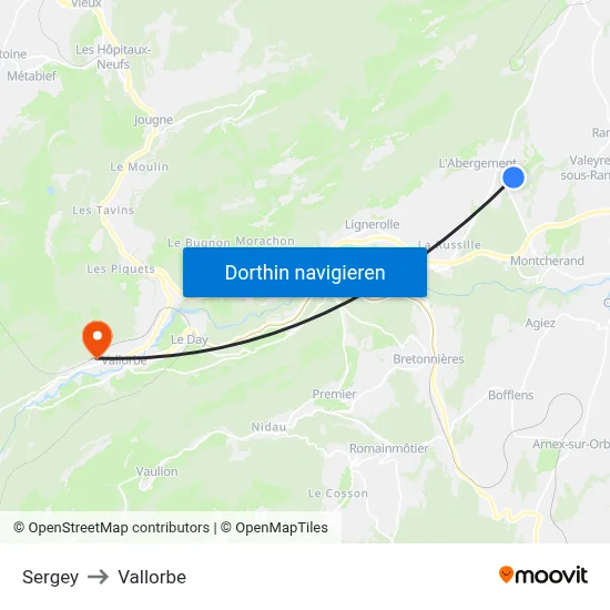 Sergey to Vallorbe map