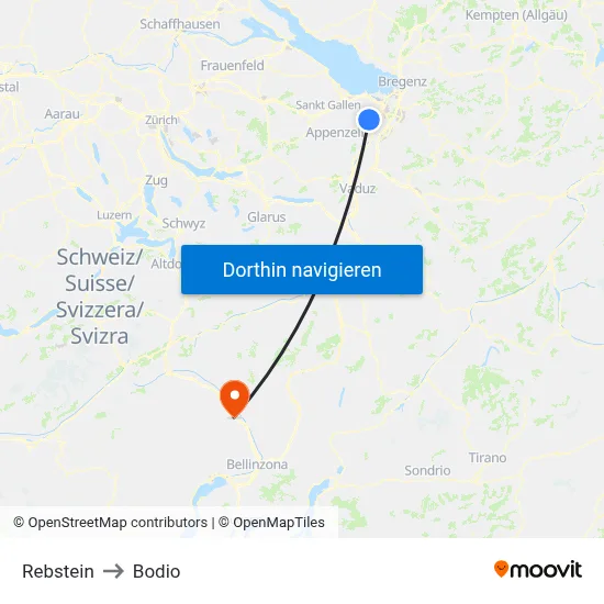 Rebstein to Bodio map