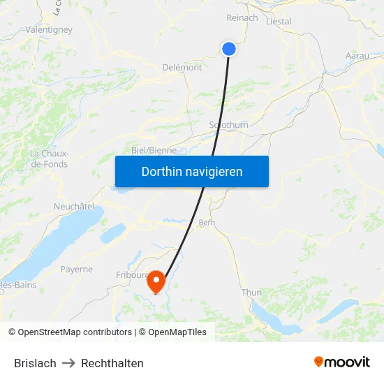 Brislach to Rechthalten map