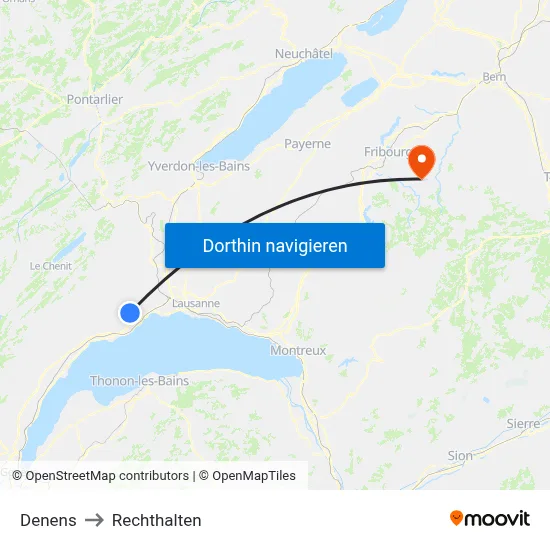 Denens to Rechthalten map