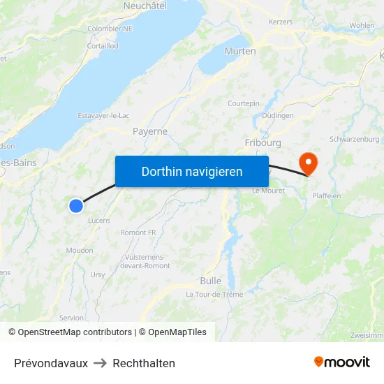 Prévondavaux to Rechthalten map