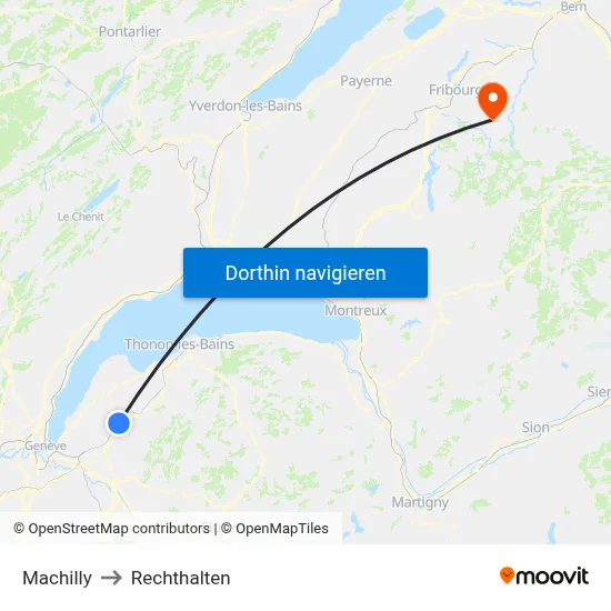 Machilly to Rechthalten map