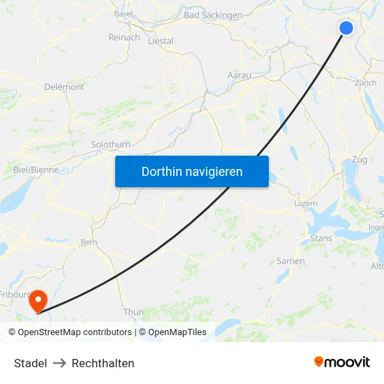 Stadel to Rechthalten map